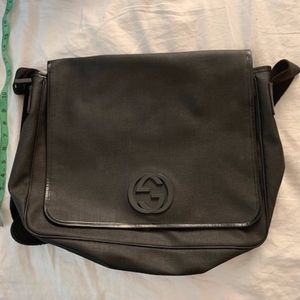 Authentic Gucci Large Messenger Bag Double G Logo